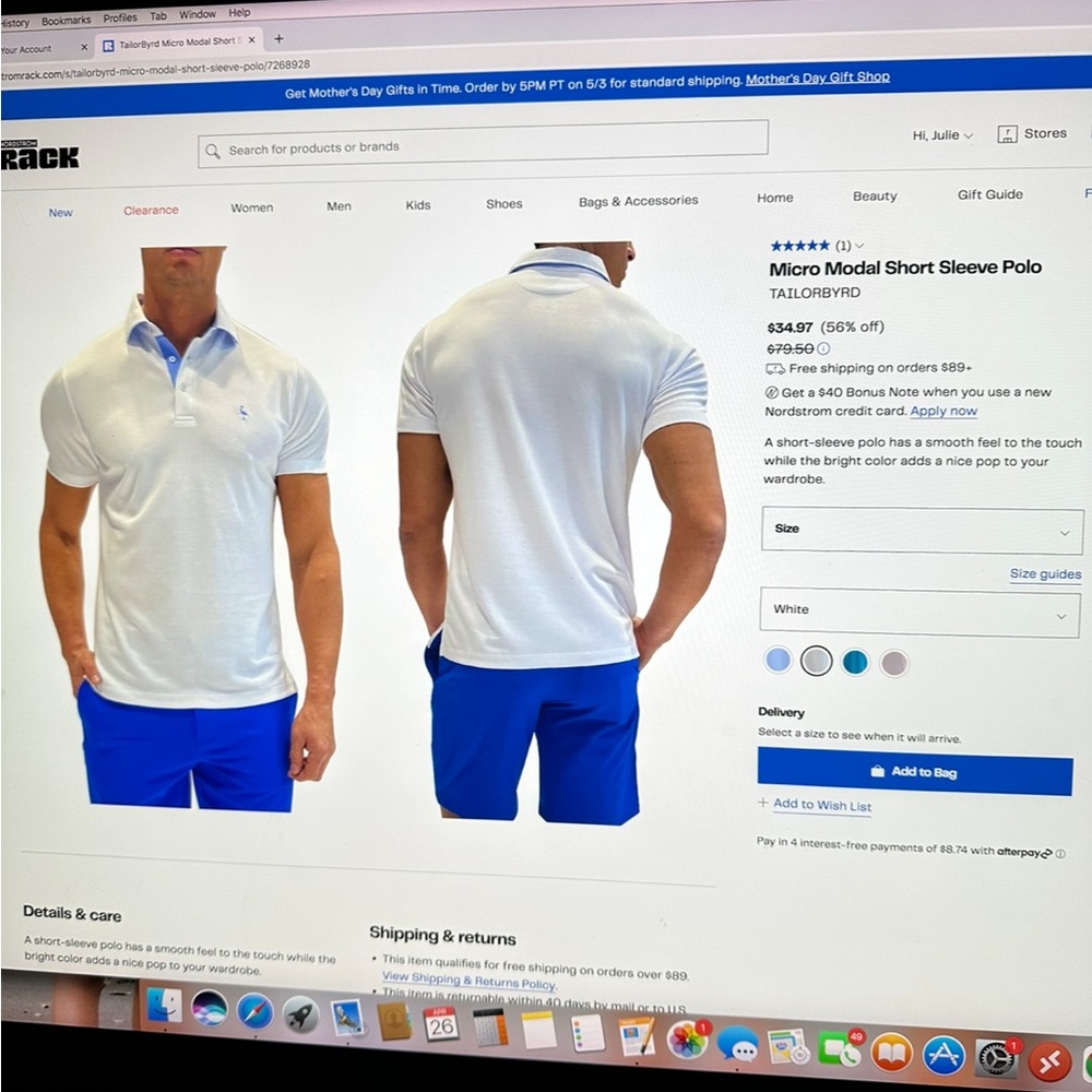 NWT Men’s TailorByrd Polo shirt
